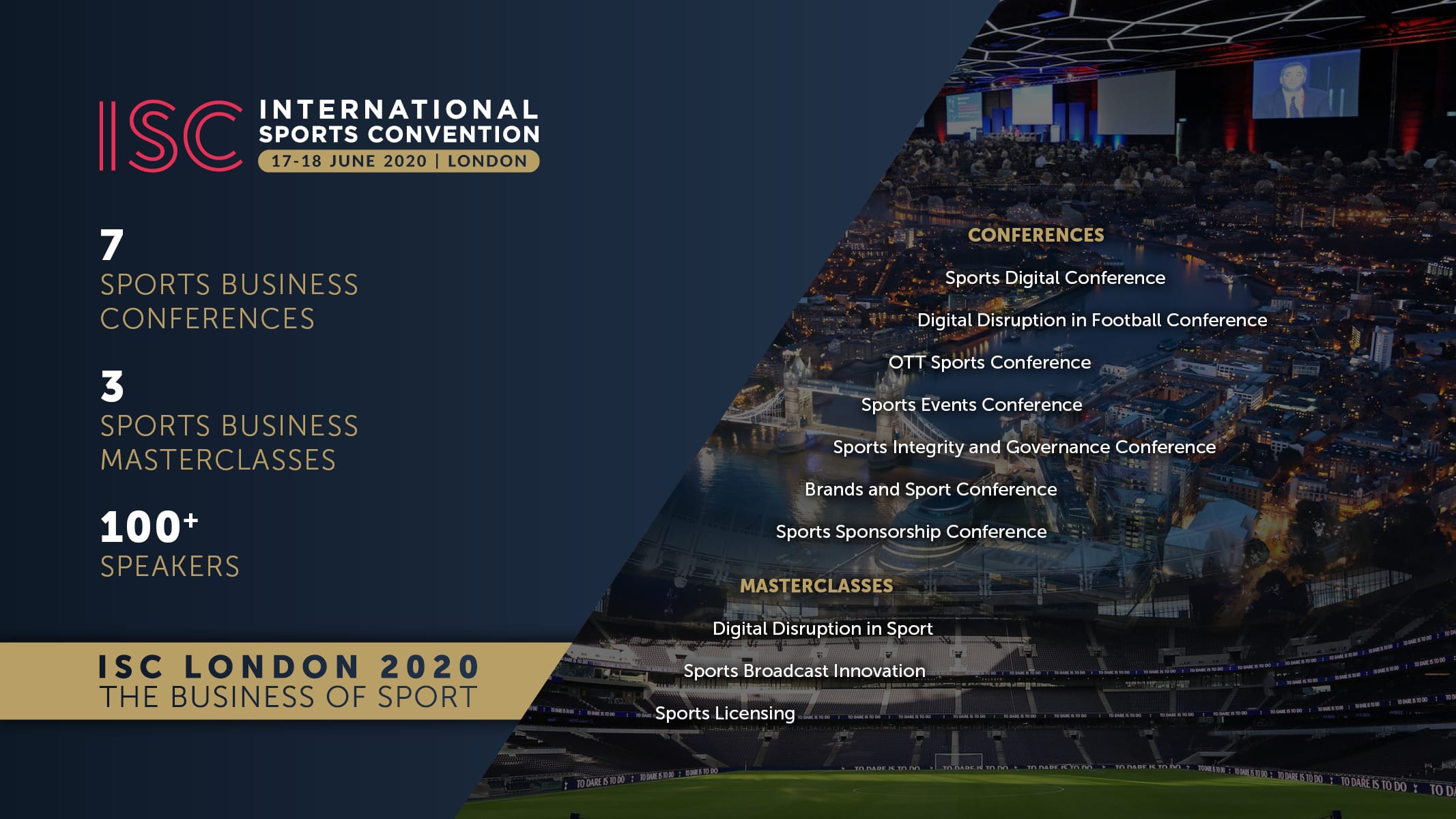 The International Sports Convention (ISC) announces the new format for