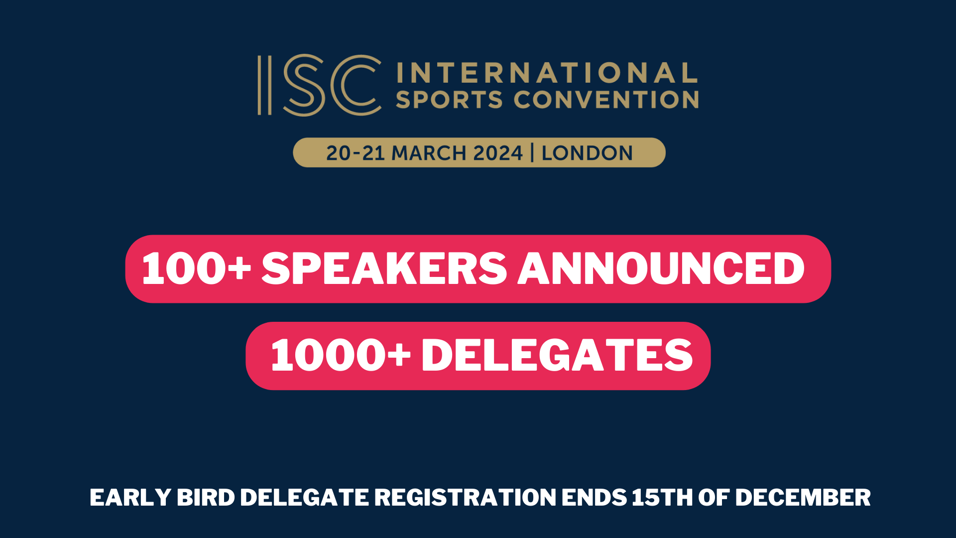 KEY INFORMATION FOR ISC 2024 International Sports Convention